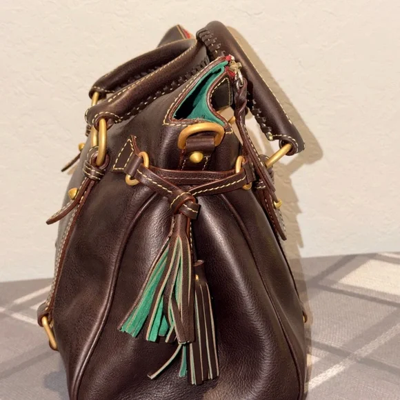 Dooney & Bourke Florentine Satchel in Brown Tmoro NEW - Picture 5 of 8